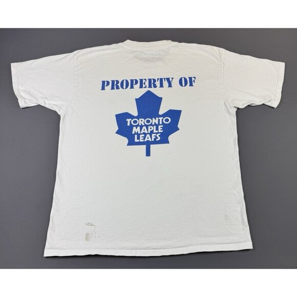 Rare Vintage 90s Toronto Maple Leafs NHL Hockey Canada Gildan XL Promo Tee - Picture 1 of 11